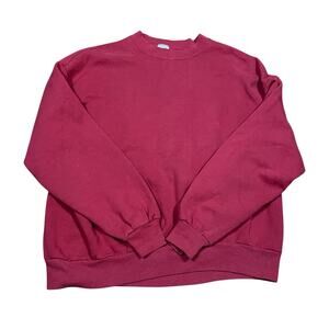 Vintage Jerzees Sweatshirt 2XL Salmon Red Blank Crewneck USA Made 90s Fade